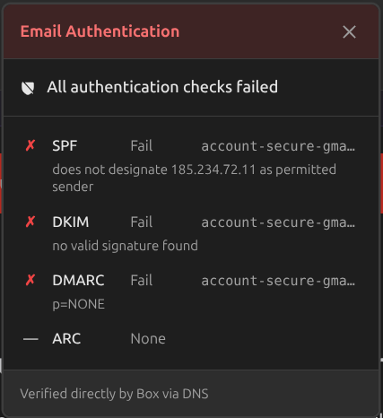 Message authentication