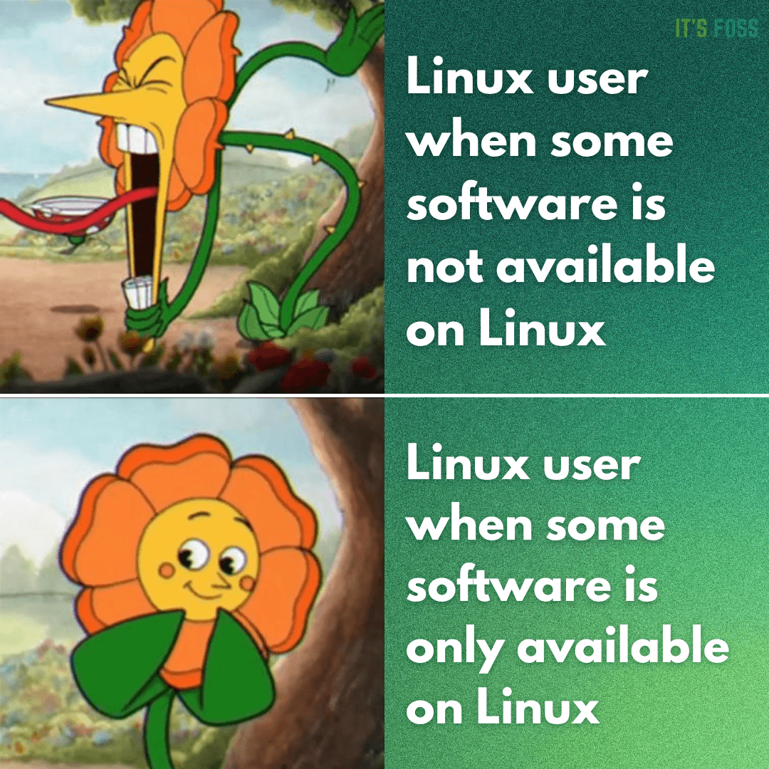 hypocrite linux user meme