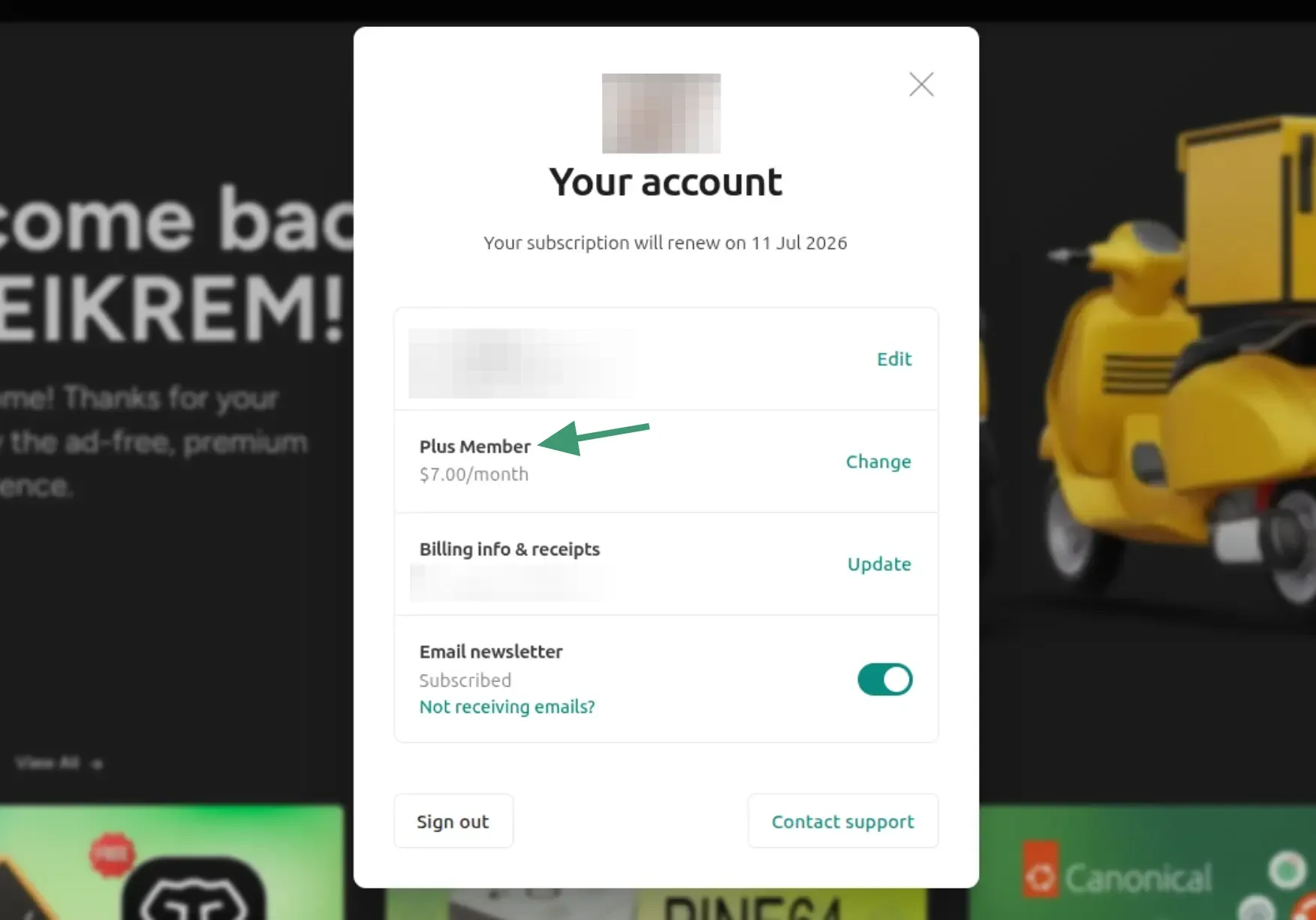 Checking paid membership status