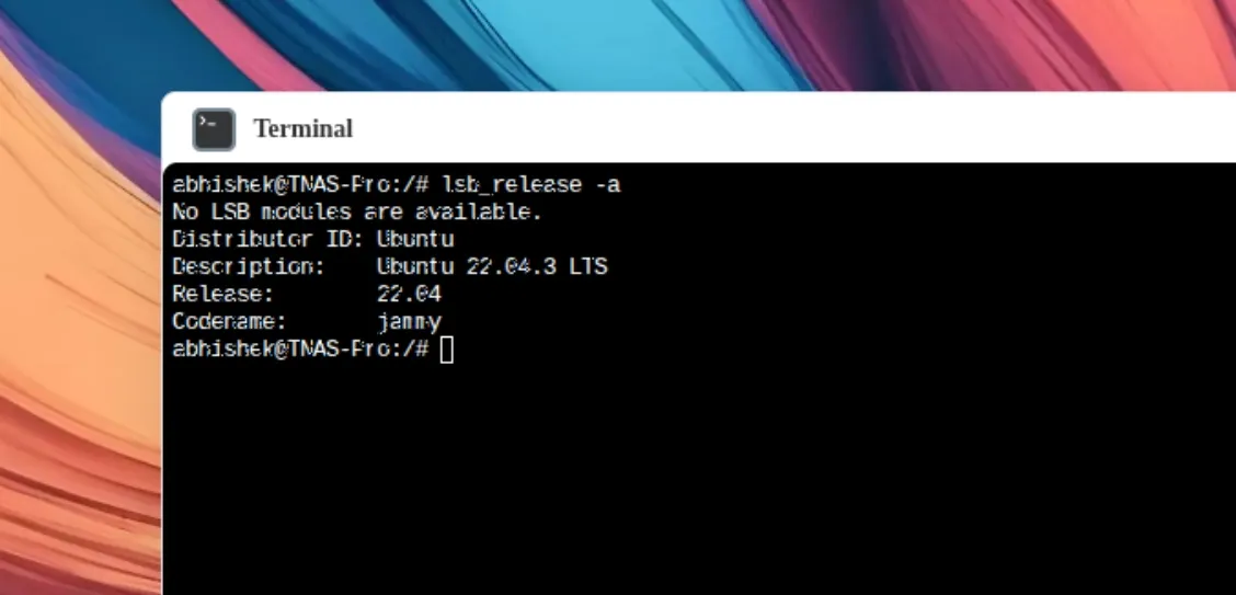 Terramaster Linux terminal
