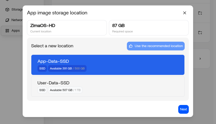 Moving data between disks