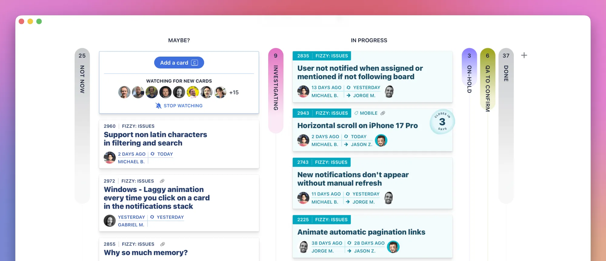 Fizzy task board