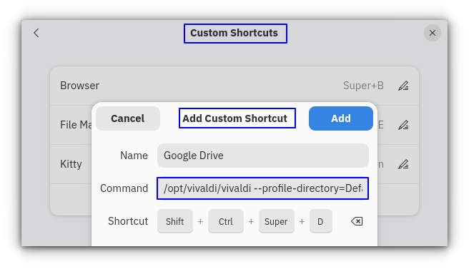 gnome pwa/appimage keyboard shortcuts tip
