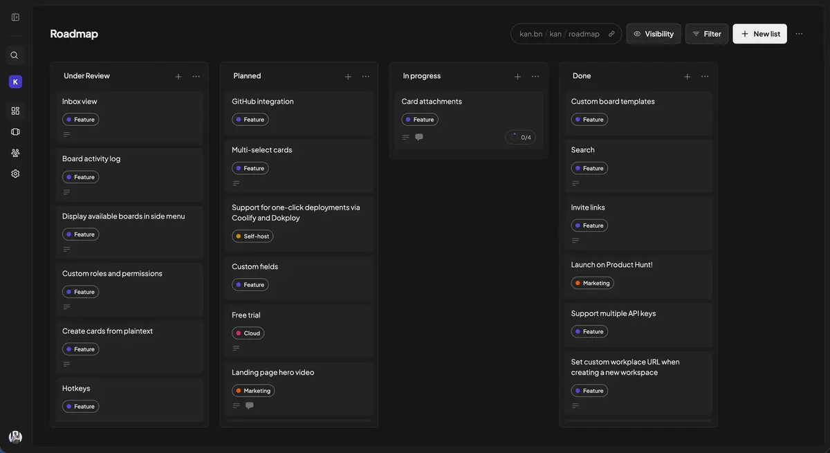 Kan.bn is a good modern open source alternative to Trello