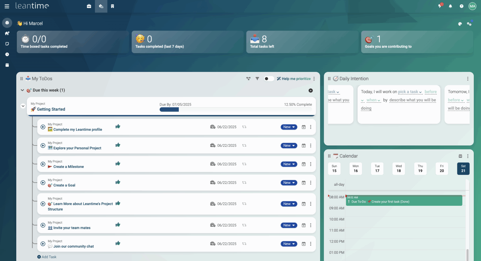 Leantime is a project management tool for people with ADHD