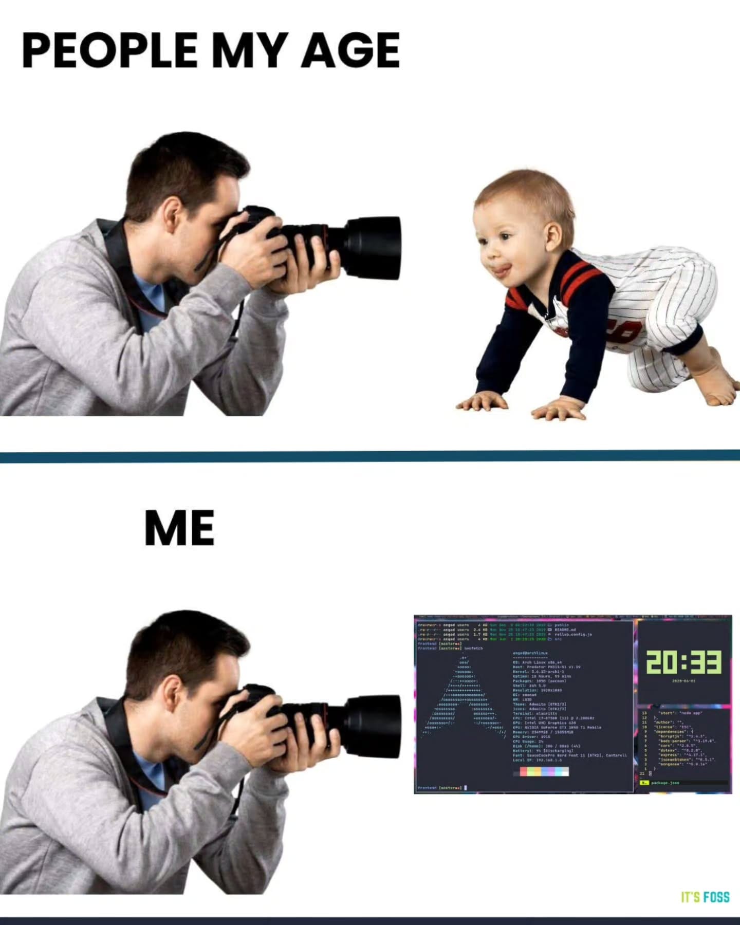 linux reject having children meme