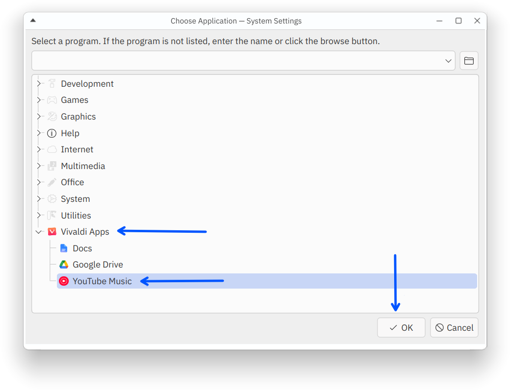 Select the YouTube Music application