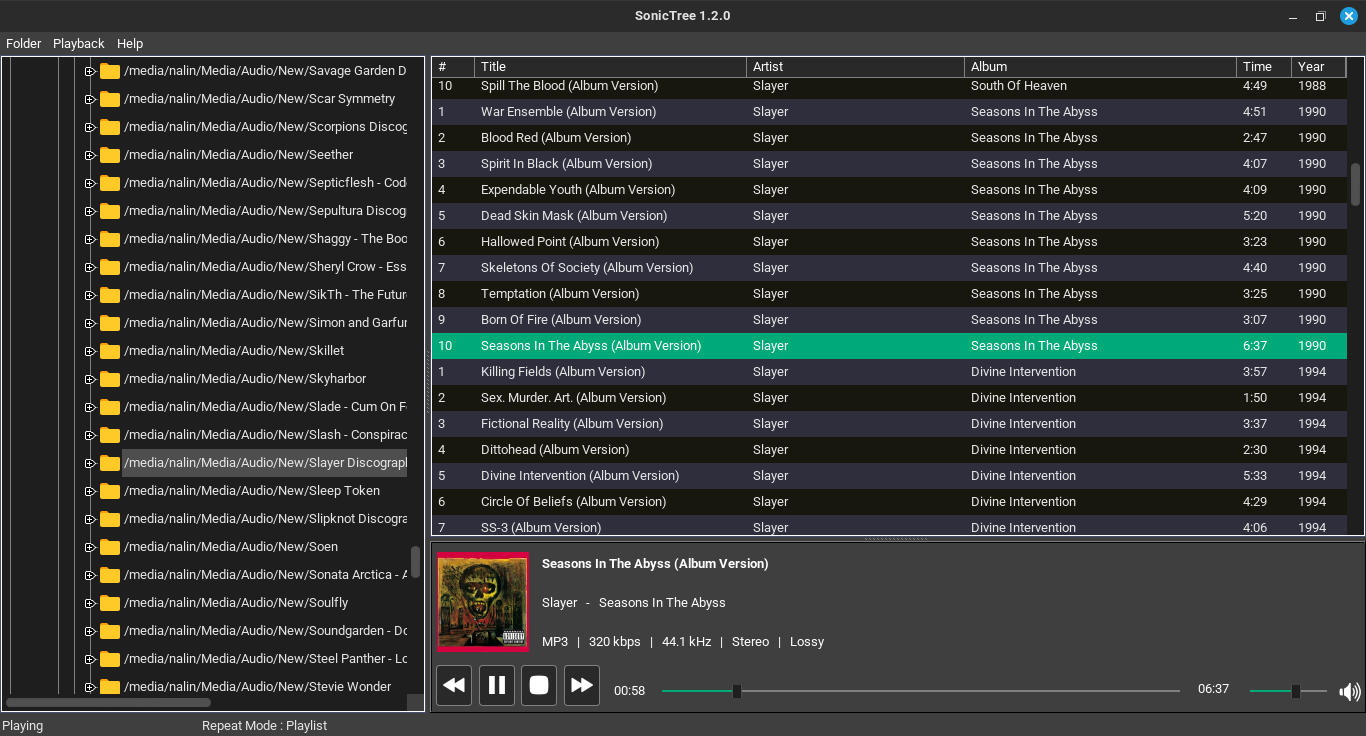 SonicTree music player