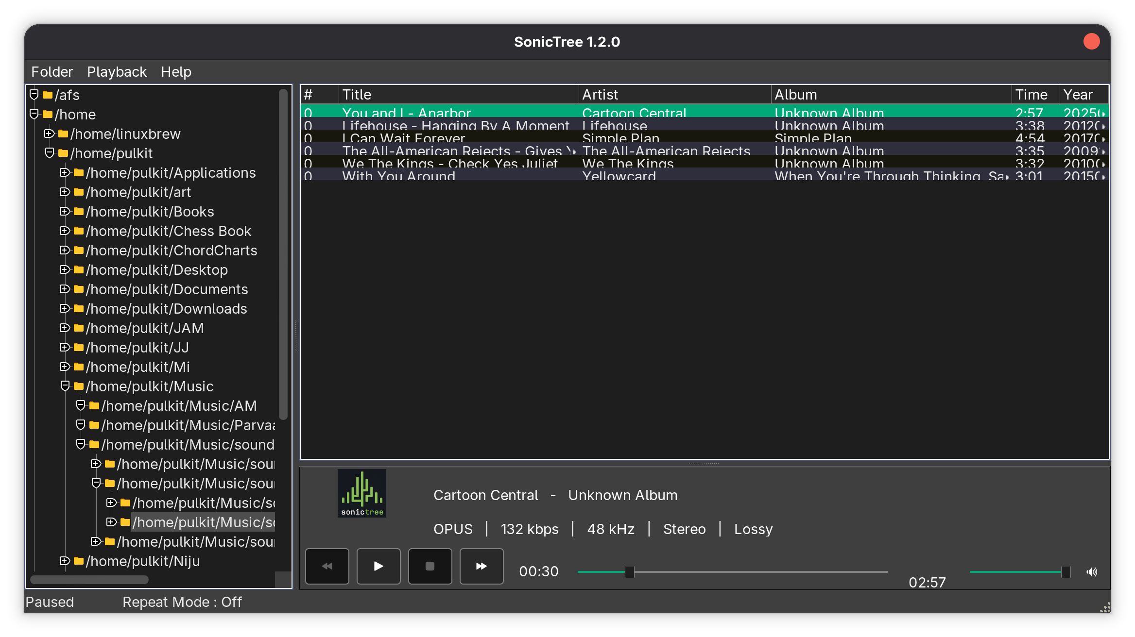 SonicTree Interface