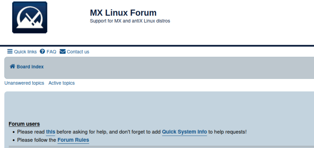MX Linux Forum