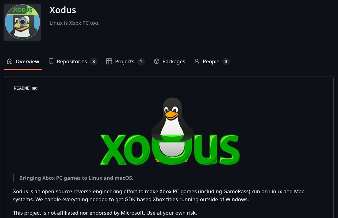 a github page that shows some details related to the open source project called xodus