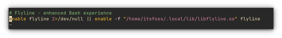 Delete the Flyline command loading from Bash RC file.