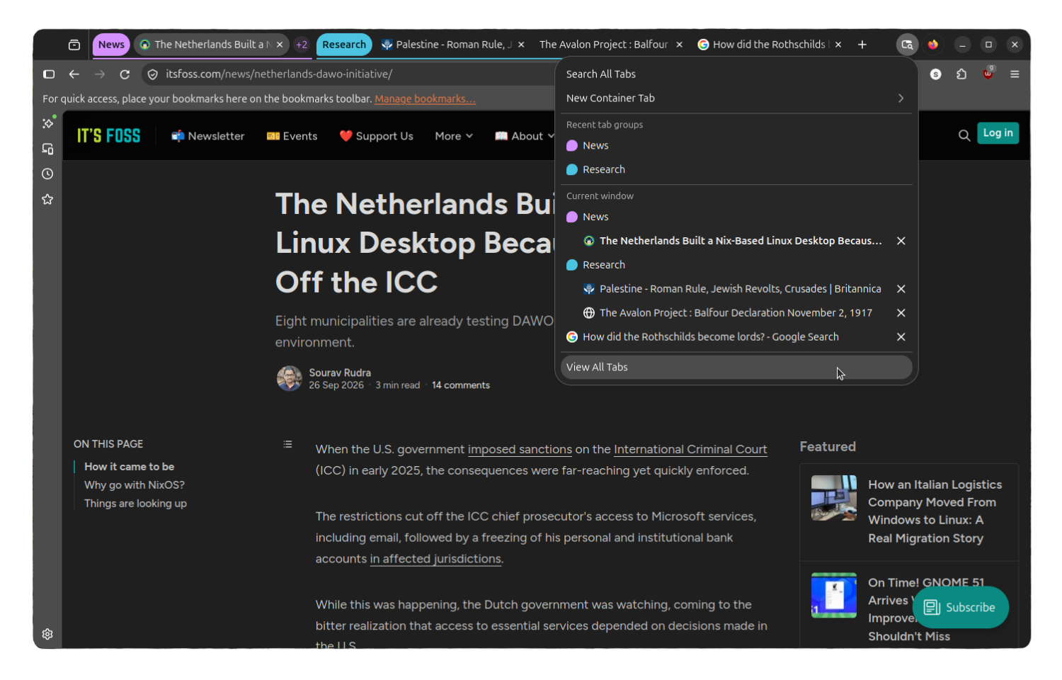 firefox nova tab management