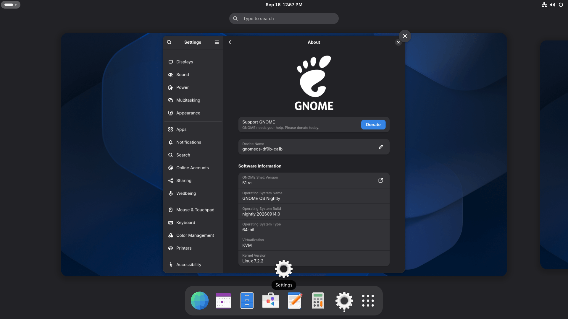 Релиз среды рабочего стола GNOME 51: основные улучшения и новые функции интерфейс GNOME Shell