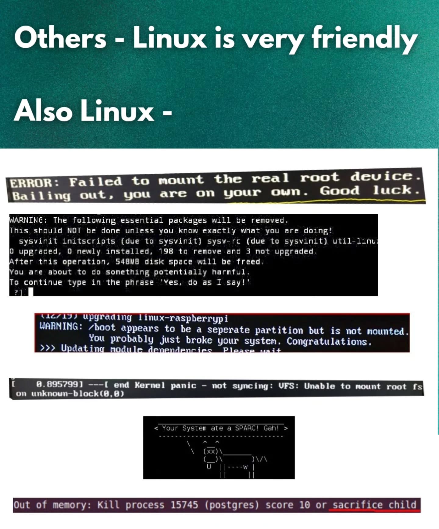 ironic linux friendly meme