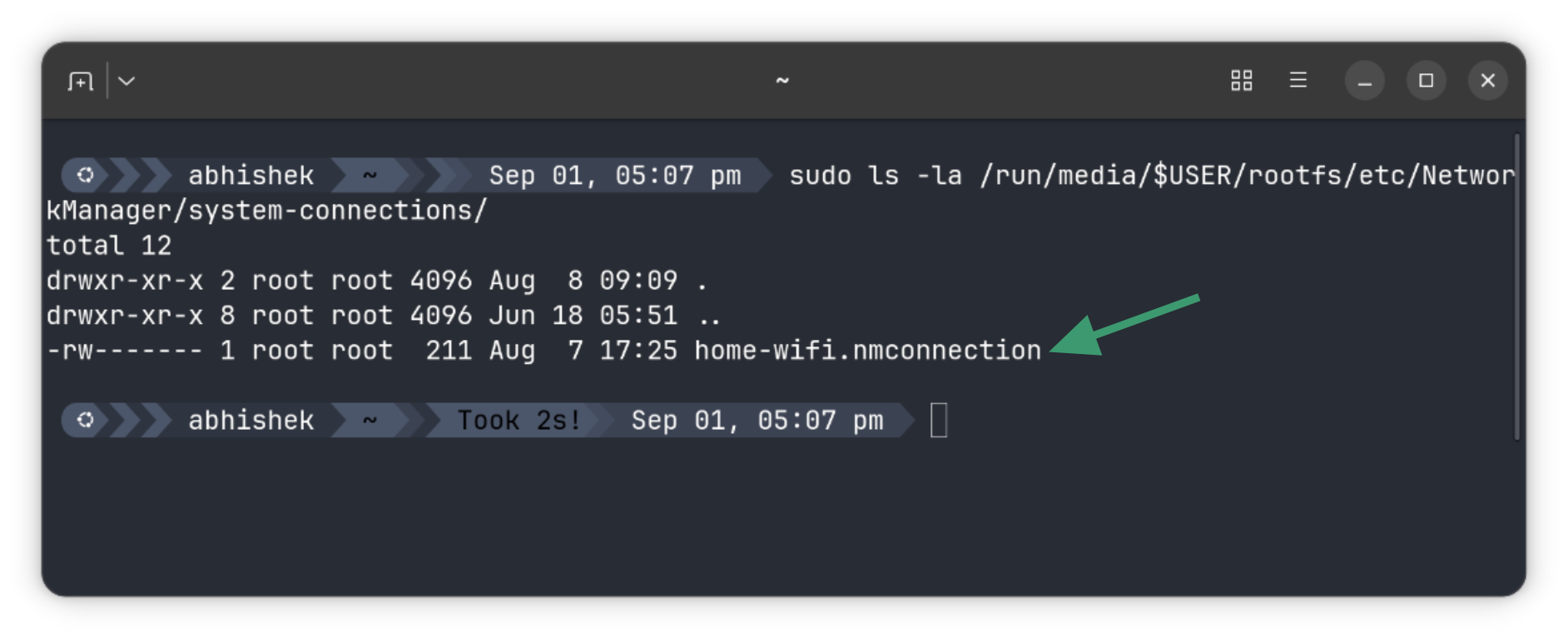 Network manager connection file in rootfs of Raspberry PI SD card