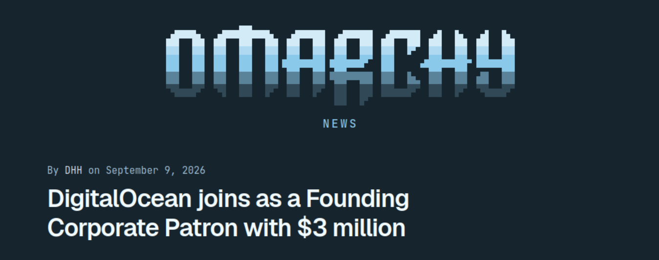 DigitalOcean gave away $3 million to Omacom Foundation