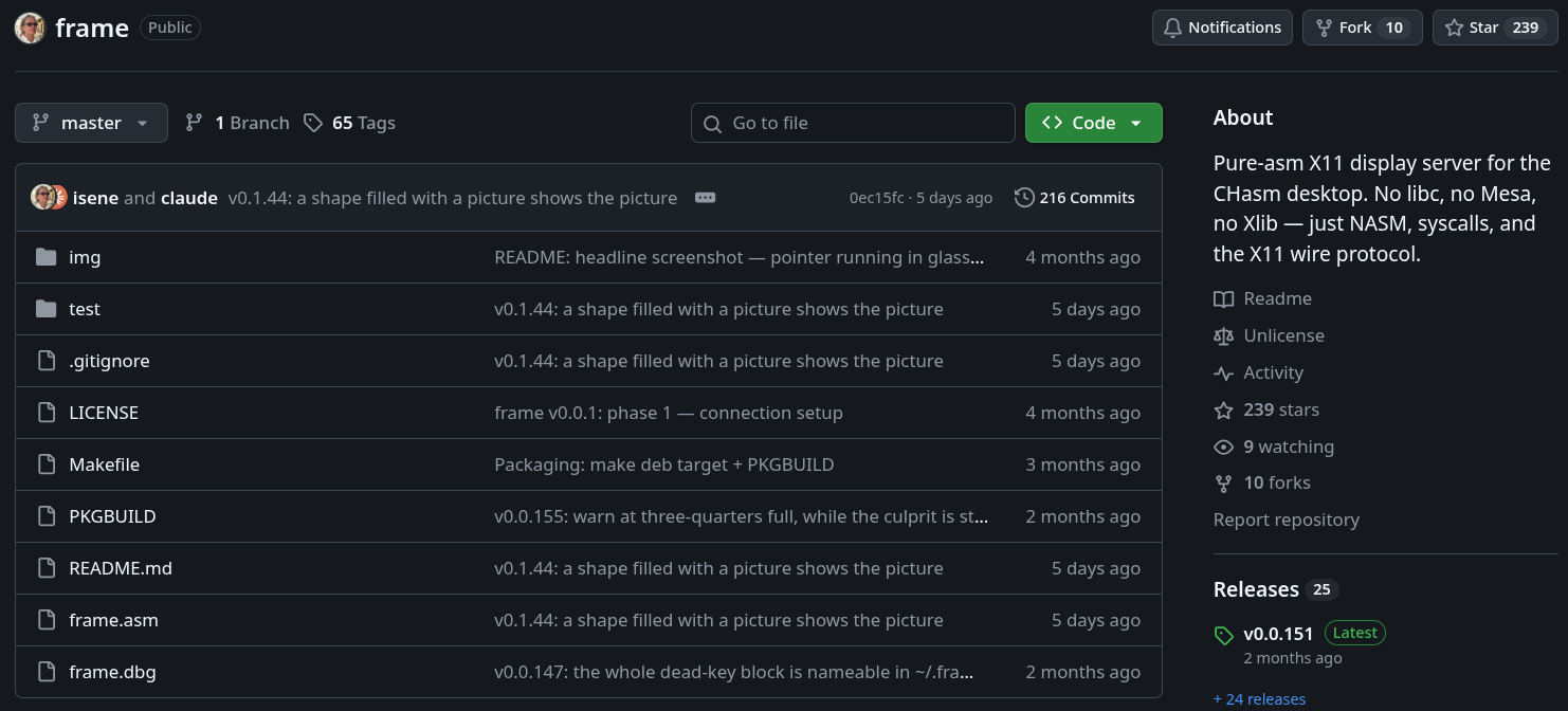 frame github repo
