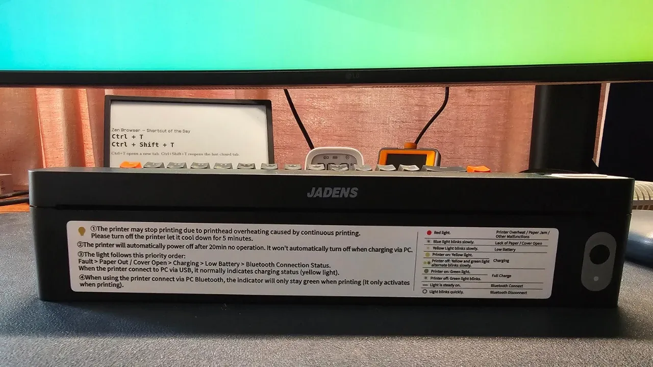 Jadens JD-166 printer