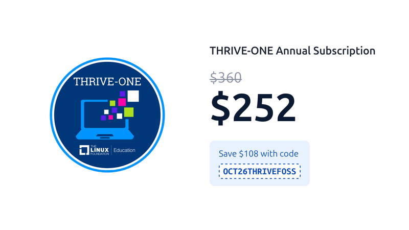 THRIVE-ONE subscription plans on the Linux Foundation