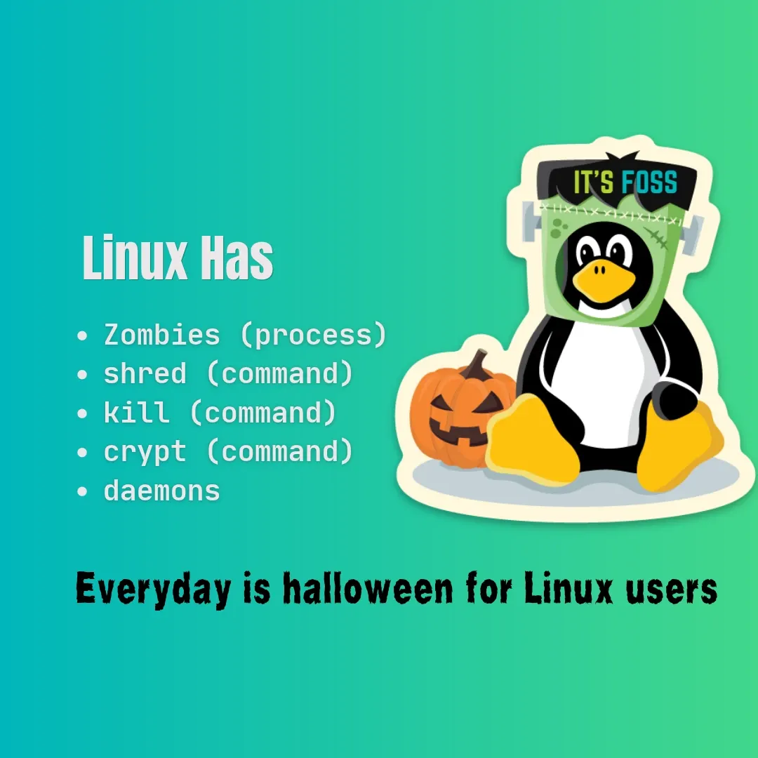 Halloween Linux meme