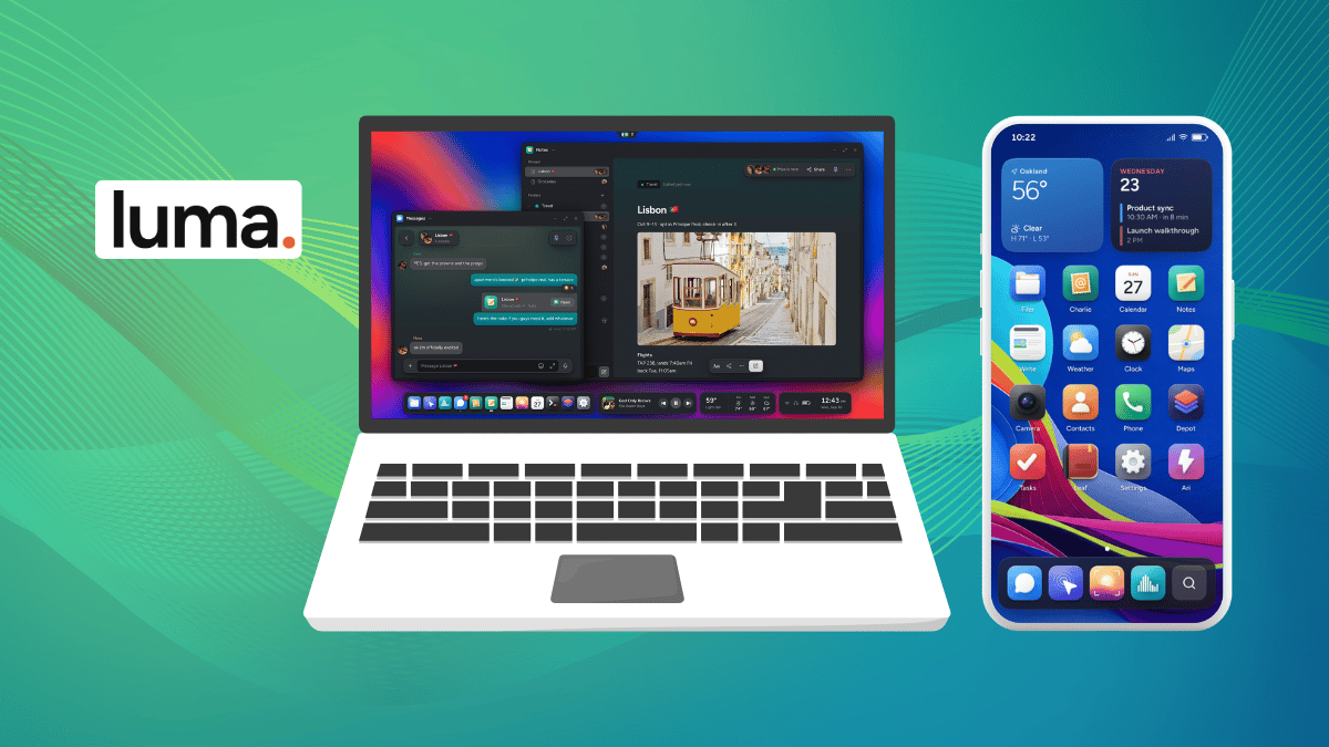 luma launch banner laptop and smartphone