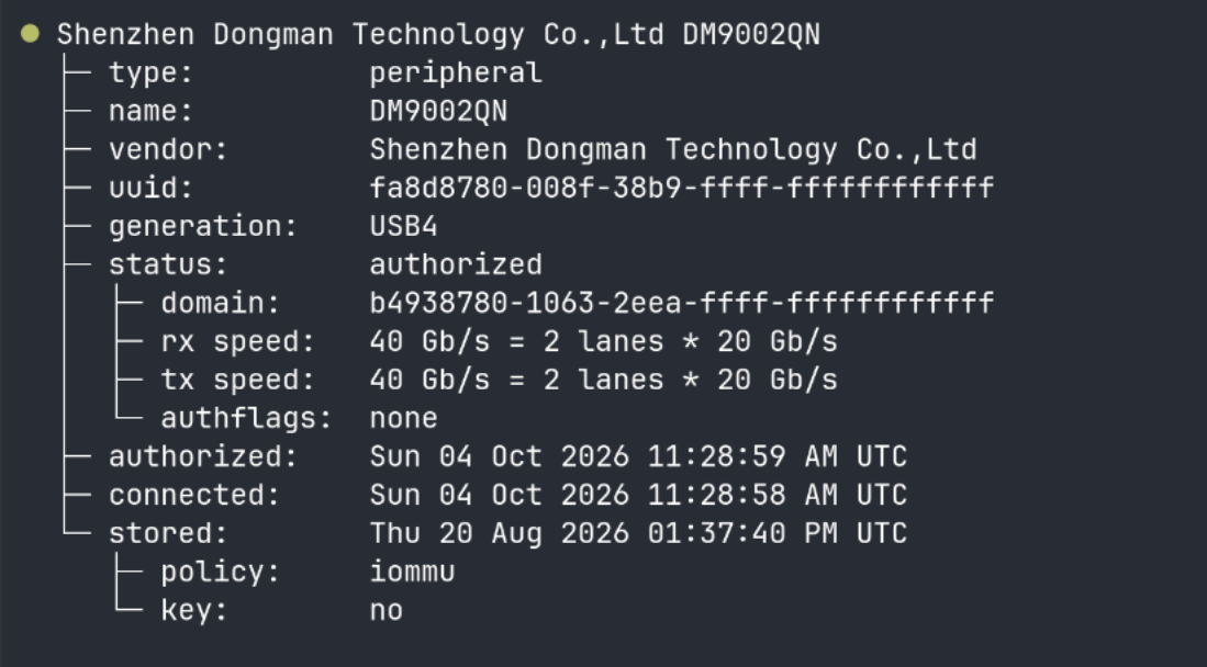 Orico X50 boltctl result