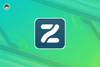 a green background image with zen browser's logo on it