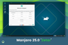 manjaro 25.0 zetar release with screenshot of the xfce edition above