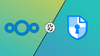 nextcloud vs cryptpad with a dividing black line in between