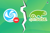 deepin desktop opensuse removal illustration with a crack in the middle