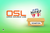 osl logo on left, we need your help written on right, with a donation box below and a megaphone above that box