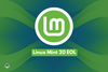linux mint logo, linux mint 20 eol, a mixed green backdrop