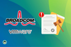 broadcom and vmware logo stacked on the left, an illustration showing a legal contrac on the right, it has a gavel and red exclamation on it