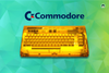 commodore logo above, picture of a commodore 64 utlimate: founders edition below