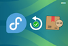 fedora logo on left, a green tick mark in the middle, a box with 32-bit written on it towards the right