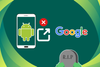an illustration of an android smartphone on the left, a tombstone at bottom, and the google logo above it