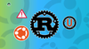 the rust logo is in the middle, the ubuntu logo on the left (diagonally) and the uutils logo on the right (diagonally), the background is mixed green blue with gray ubuntu logos spread out