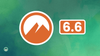 cinnamon logo on left (with orange and white hues), 6.6 (in white) written inside an orange box on the right