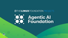 the linux foundation projects logo at top with projects written in blue, and below that is the white logo for the new agentic ai foundation