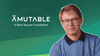 the white-colored logo for amutable is on the left with this tagline "a new secure foundation", with a picture of lennart poettering on the right