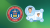 the seal for the state of colorado is placed on the left, on the right is a light blue-colored illustration of a biometric scan