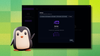 a penguin is standing on the left, on the right is a screenshot of the about page of aerion email client