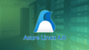 against a server-themed background is the blue azure linux logo, with azure linux 4.0 written in blue below