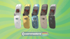 five colorways of the commodore callback 8020 are shown here with the new commodore logo placed below them