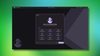 against a glassy-looking green background is placed a screenshot of dank linux running dankmaterialshell