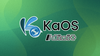 this green-colored picture has the logos for kaos and dinit in the center