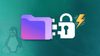a faded picture of tux, the mascot penguin of linux is placed on the left, and in the center is the proton drive logo with an encryption illustration and thunderbolt illustration attached
