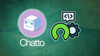 purple-colored chatto logo on left, an illustration depicting open source software on the right