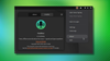 against a mixed green background, there is a vocalinux screenshot that showcases the about dialog and interface for the app on an ubuntu system